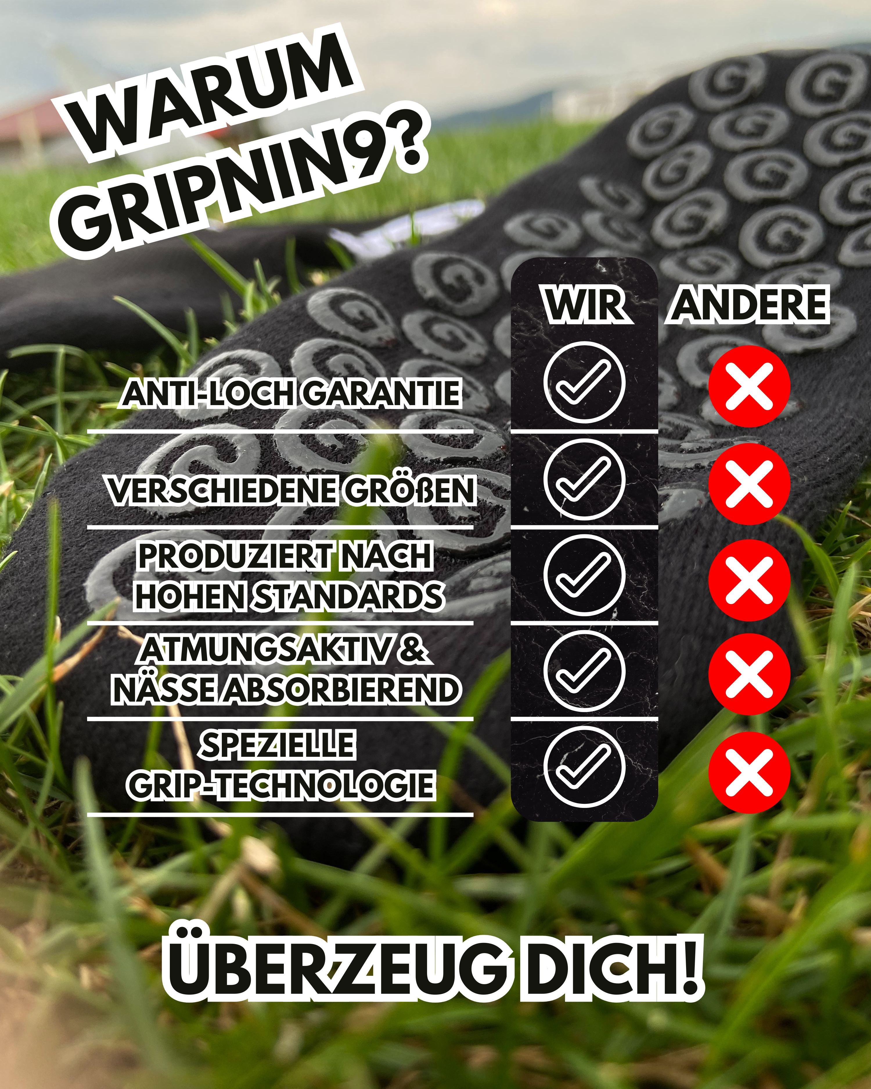 Performance Gripsocken Vereinscode - GripNin9
